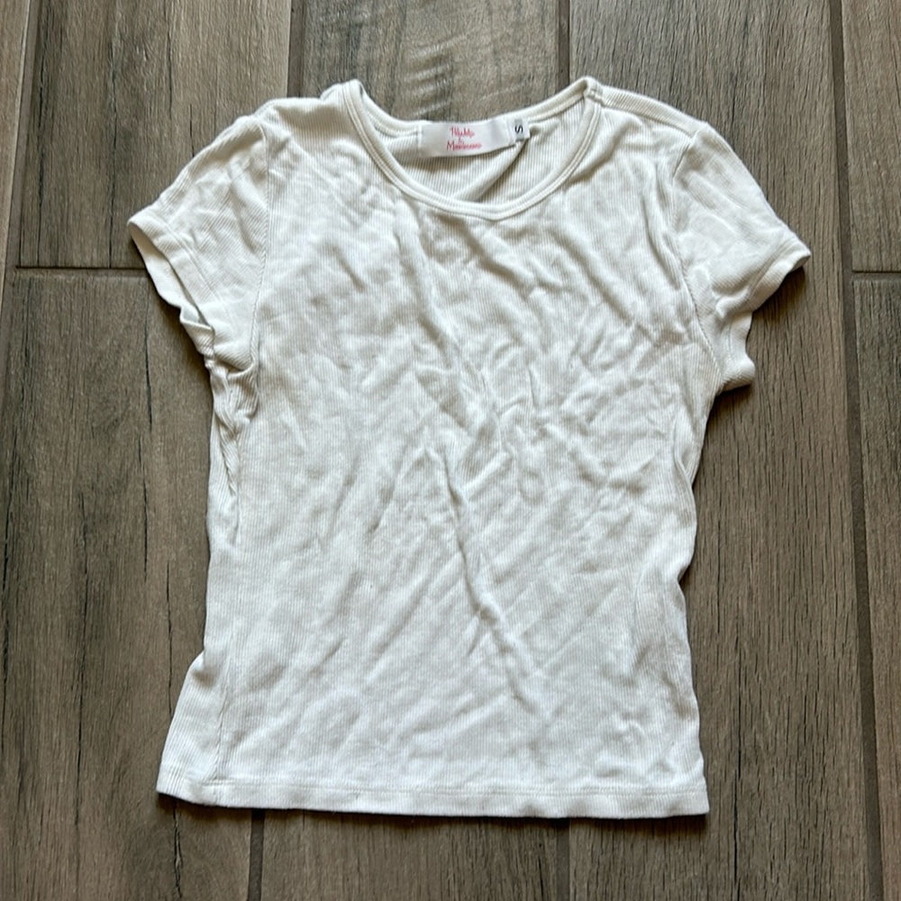 Polka dots & moonbeams ribbed tshirt